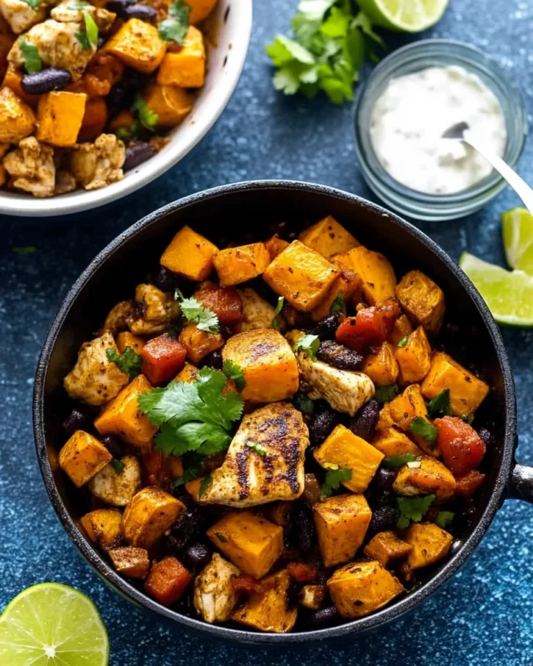 Chili Lime Sweet Potato and Chicken Skillet