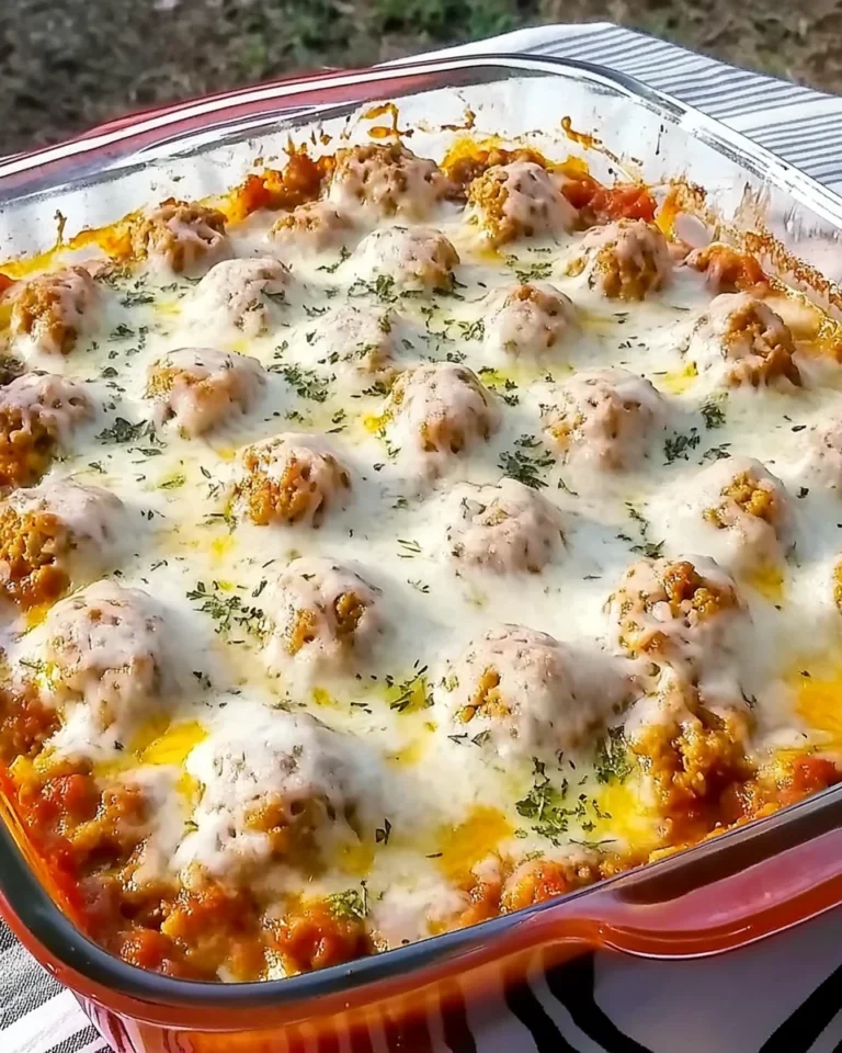 Dump and Bake Meatball Casserole