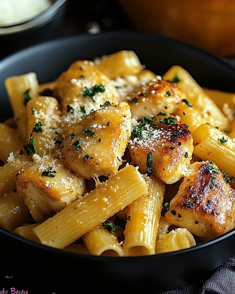 Garlic Butter Chicken with Rigatoni and Parmesan