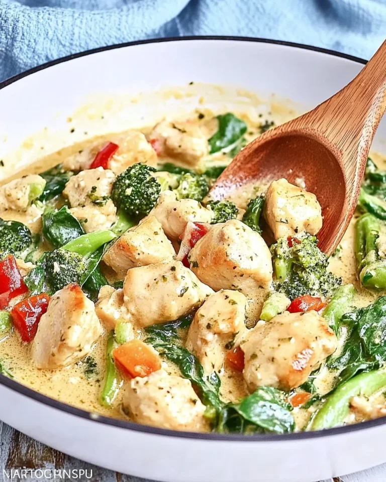 Garlic Chicken with Broccoli and Spinach