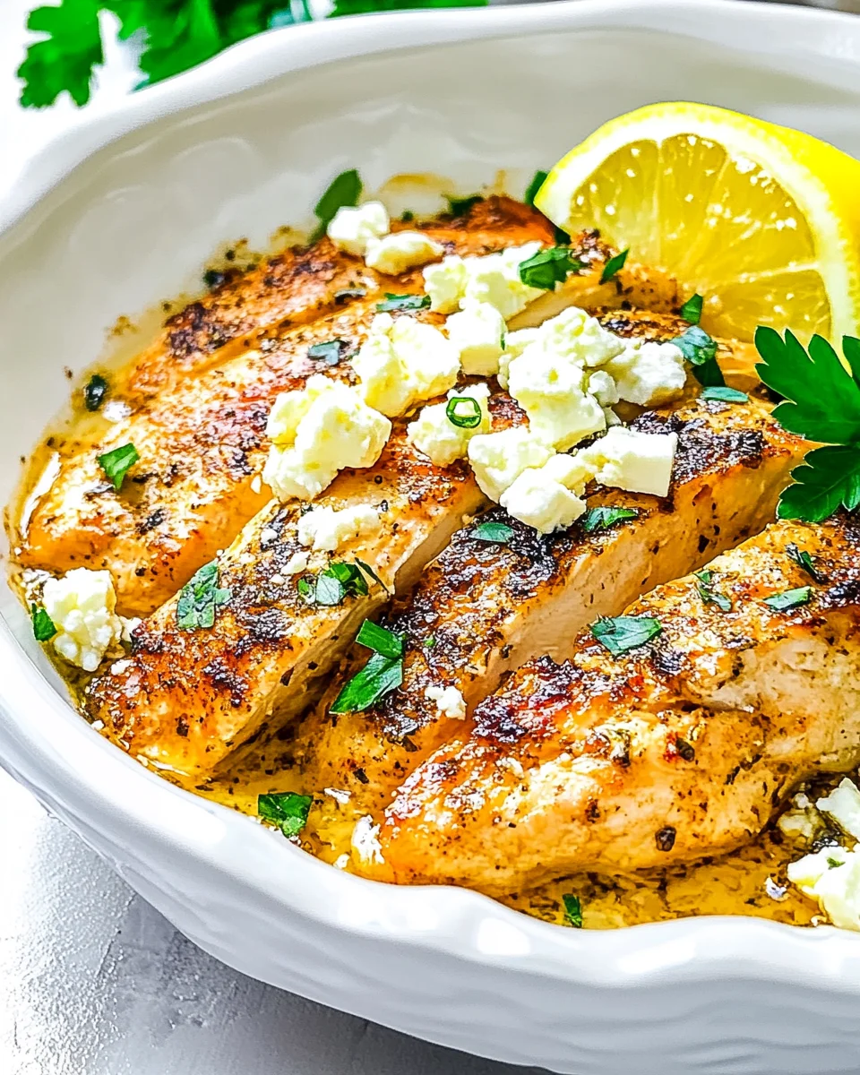 Greek Chicken with Lemon and Feta
