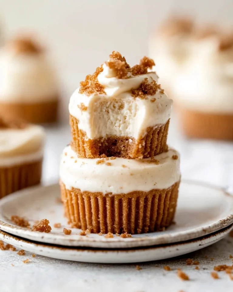 No Bake Mini Biscoff Cheesecakes
