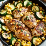 Savory Garlic Butter Chicken with Fresh Zucchini and Sweet Corn