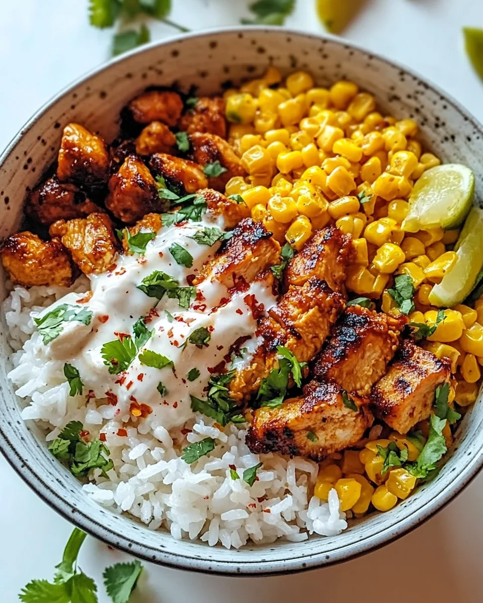Street Corn Chicken Rice Bowl