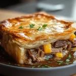 Brisket Pot Pie with Cheddar and Monterey Jack