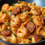 Creamy Cajun Shrimp Pasta with Sausage