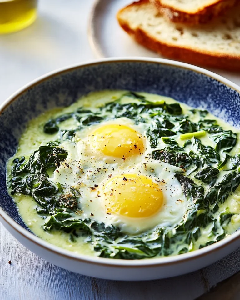 Creamy Spinach and Eggs