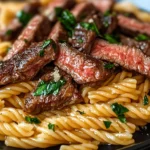 Garlic Butter Steak Pasta