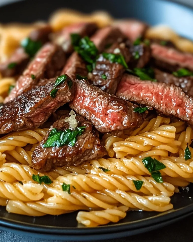 Garlic Butter Steak Pasta