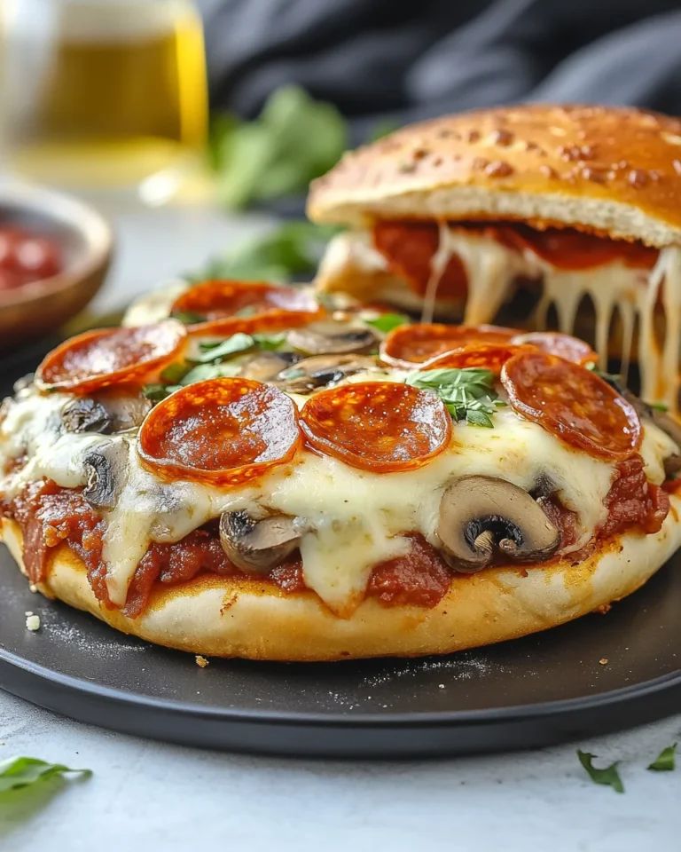 Pepperoni Mushroom Pizza Burger