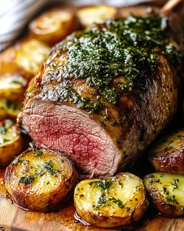 Roast Leg of Lamb with Mint Sauce