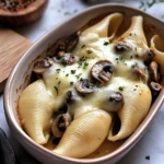 creamy garlic mushroom stuffed shells