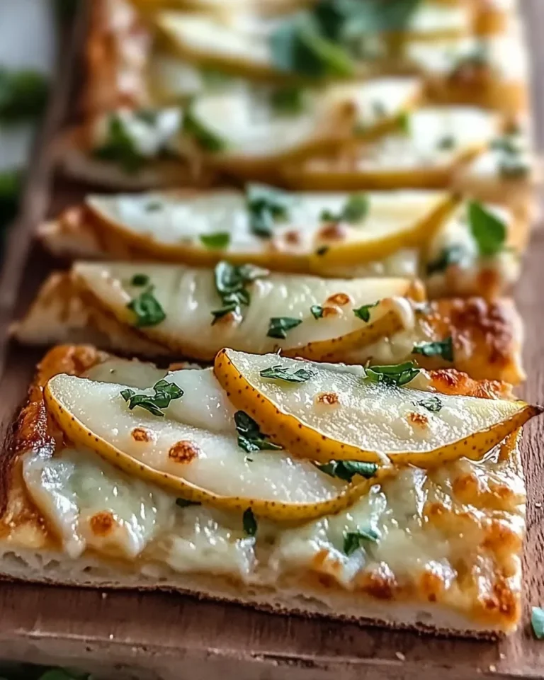 pear and gorgonzola flatbread