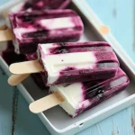 Blackberry Lime Cheesecake Popsicles