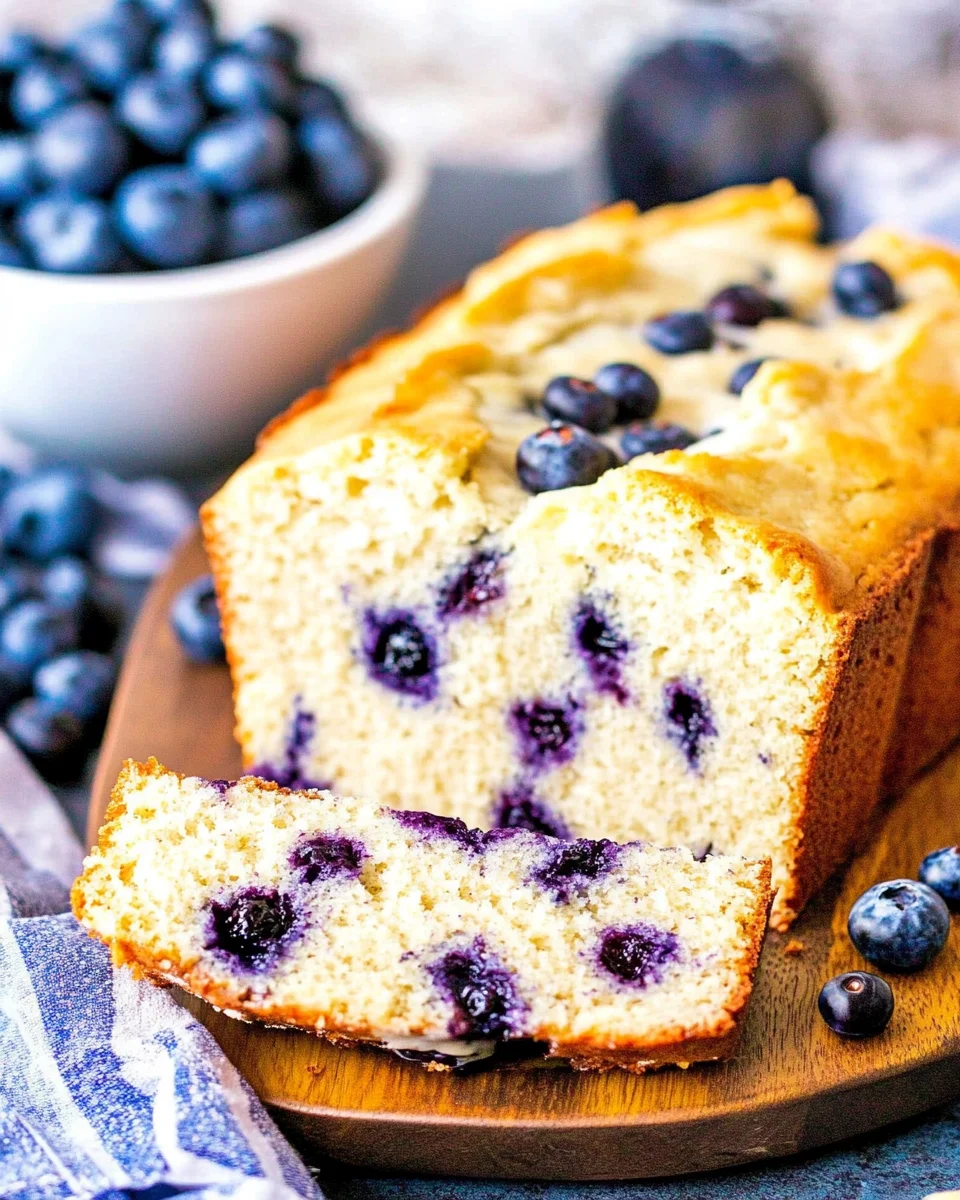 Cream Cheese Blueberry Bread