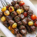 Rosemary Garlic Steak Kebabs