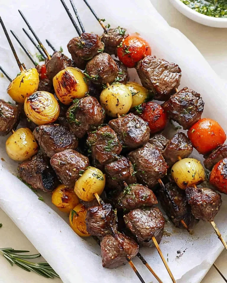 Rosemary Garlic Steak Kebabs