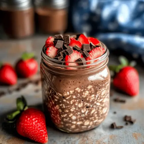 Decadent Chocolate Strawberry Overnight Oats
