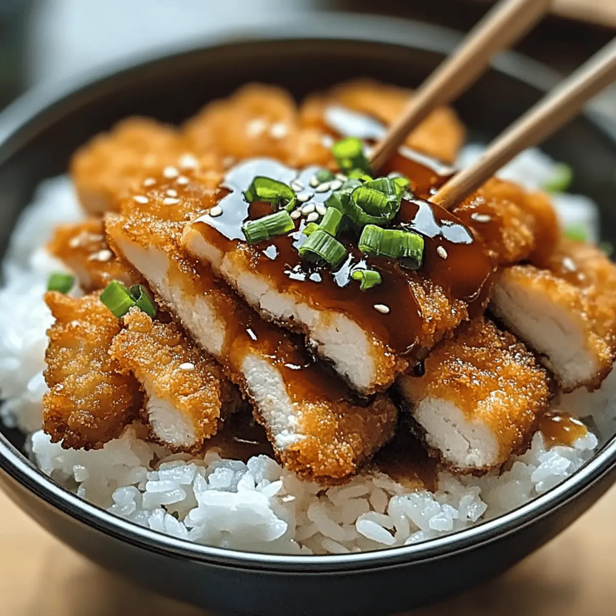 Japanese Katsu Bowls with Tonkatsu Sauce
