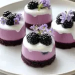 Mini Blackberry Mousse Cakes