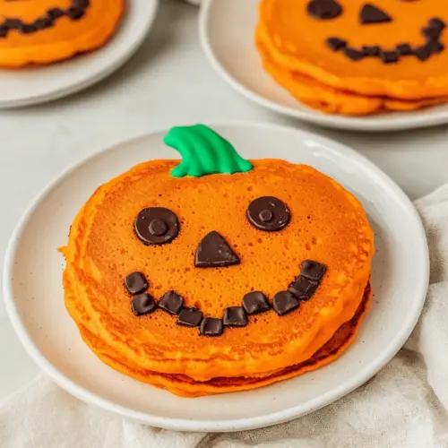 Easy Jack O Lantern Pancakes