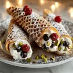 Pizzelle Cannoli with Ricotta Filling
