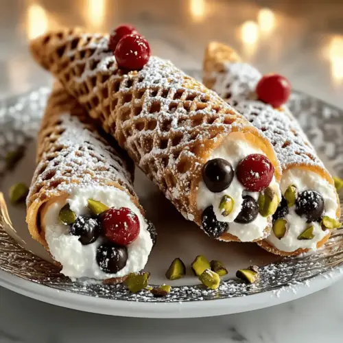Pizzelle Cannoli with Ricotta Filling