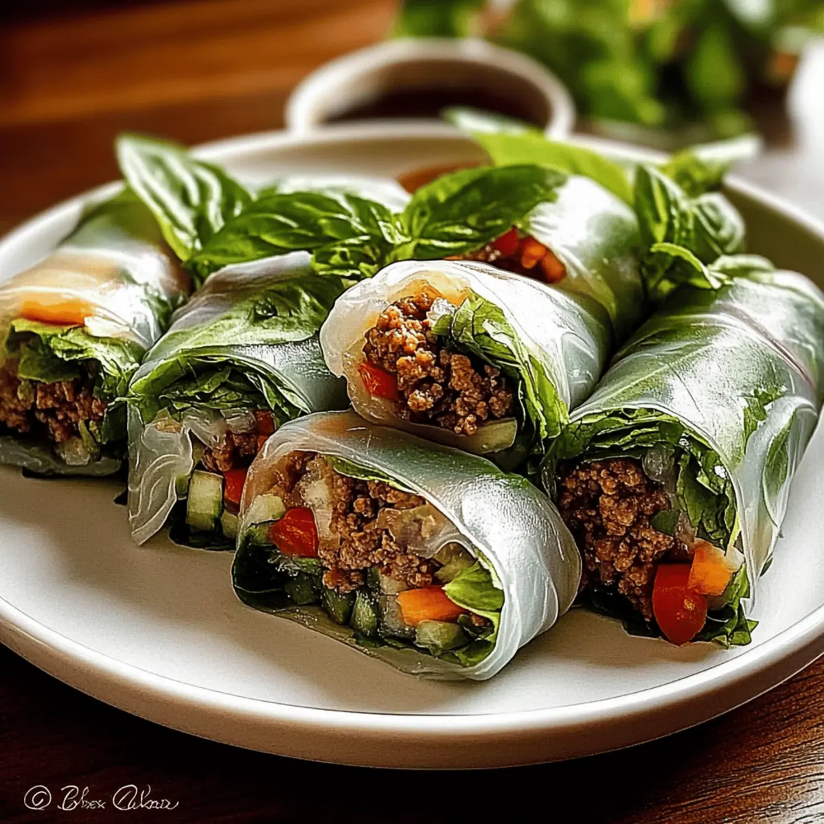 Thai Basil Beef Rolls
