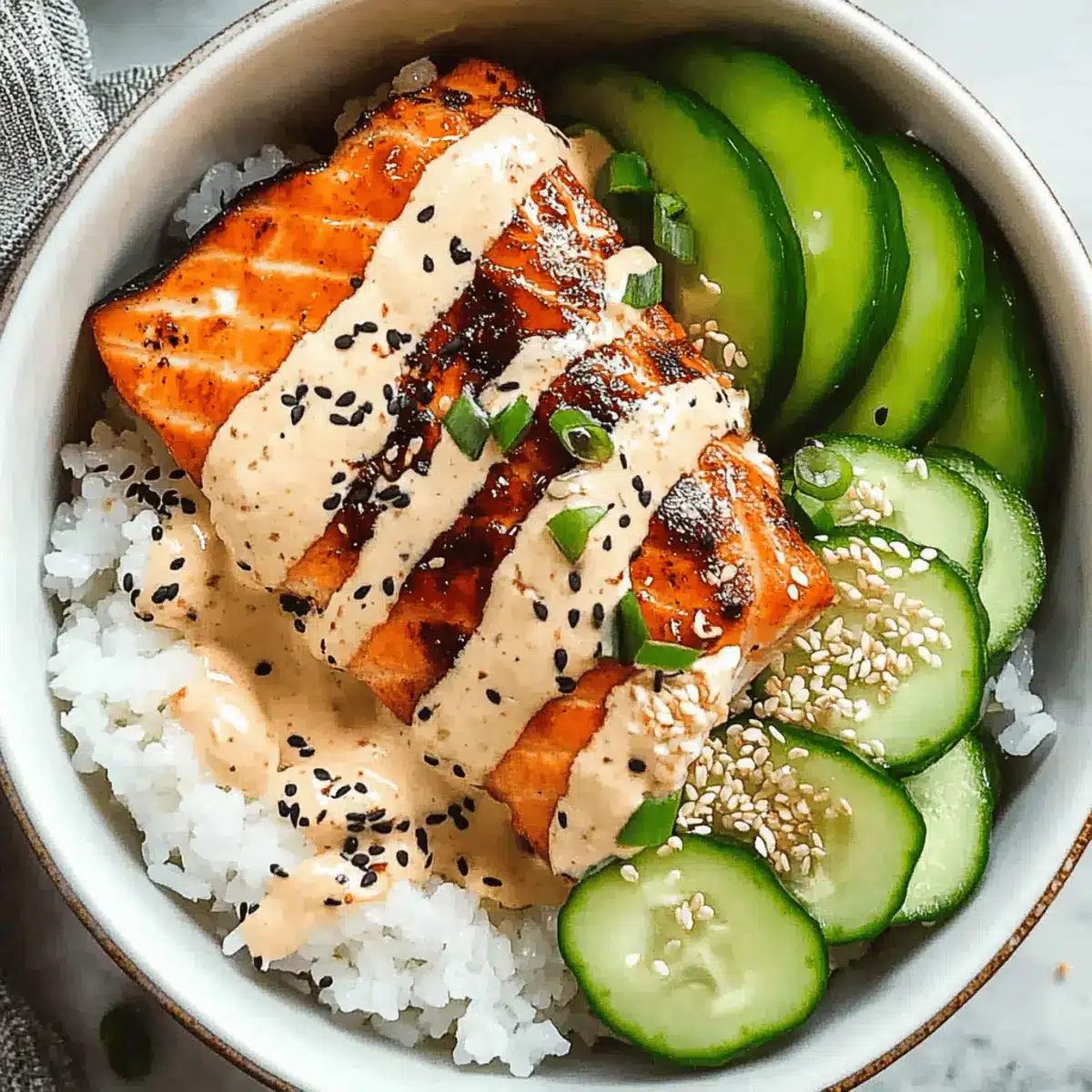 Baked Salmon Sushi Bowl