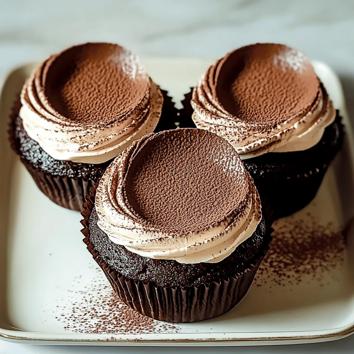 Chocolate Tiramisu Cupcakes