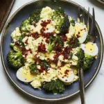 Egg Salad With Grilled Broccoli and Chili Crisp