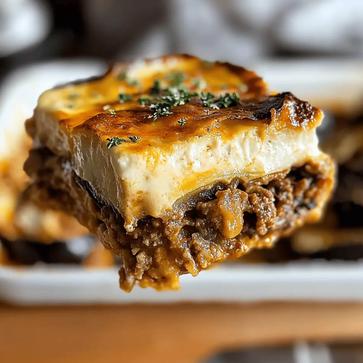 Layered Moussaka with Bechamel