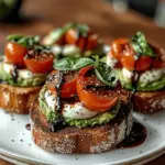 Mini Caprese Avocado Toast Cups