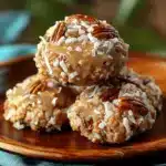 No-Bake Coconut Pecan Praline Cookies