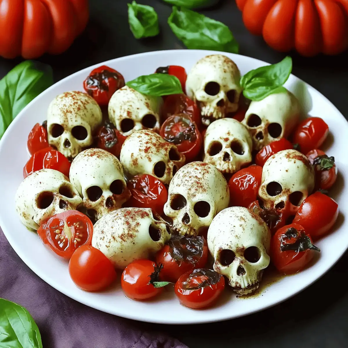 Skull Caprese Salad Delight