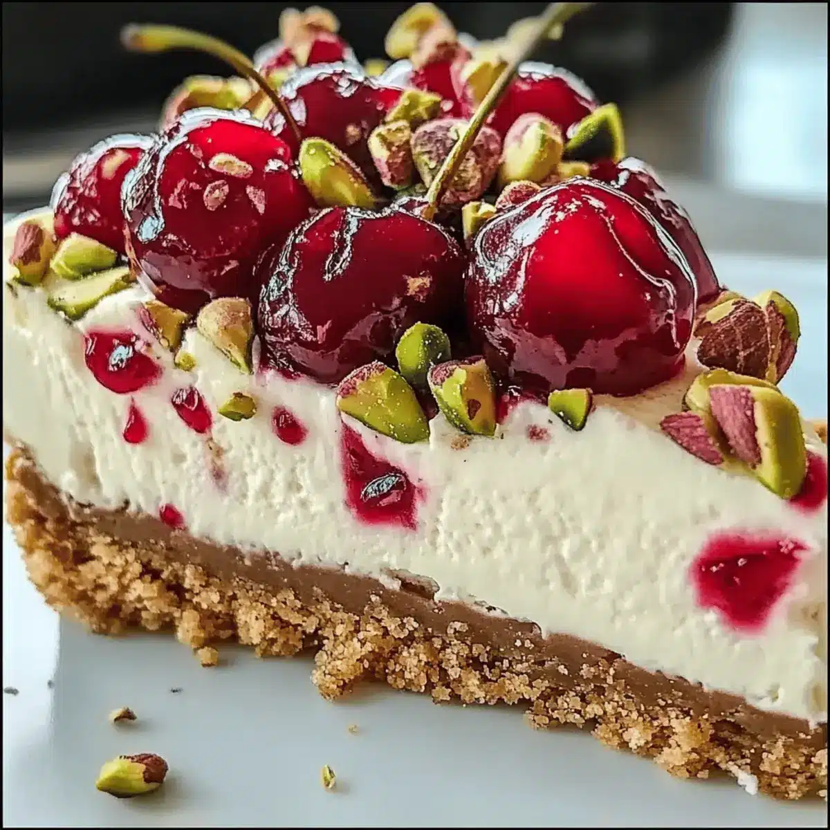 Cherry Pistachio Cheesecake