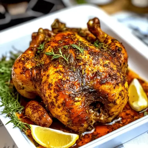 Garlic Herb Butter Roasted Chicken