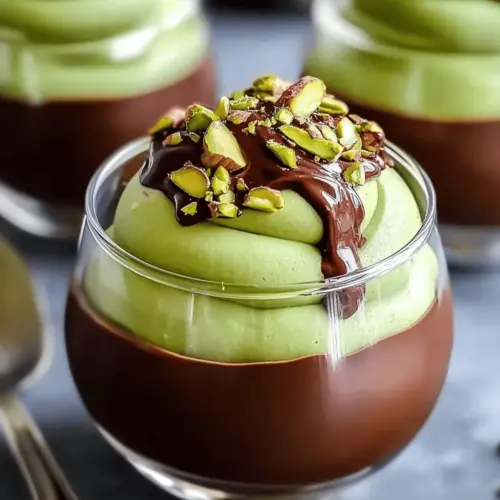 Pistachio Mousse with Chocolate Ganache