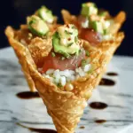 Sushi Wonton Cones