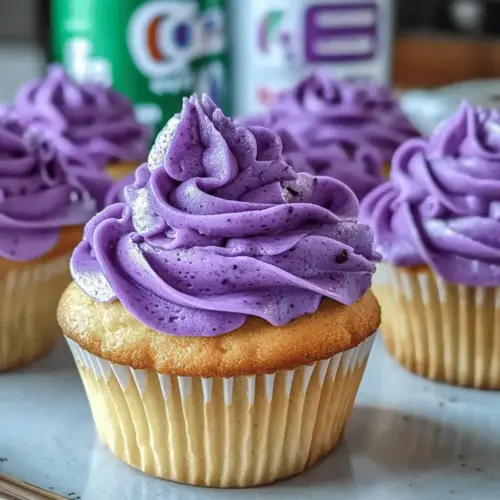 Ube Cupcakes with Purple Frosting