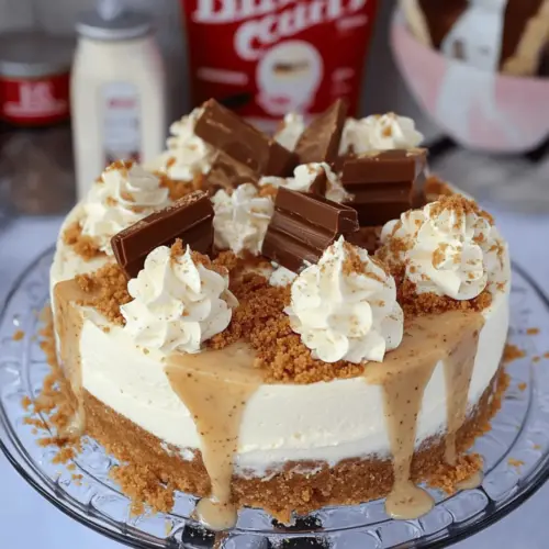 White Chocolate Biscoff Swirl Cheesecake