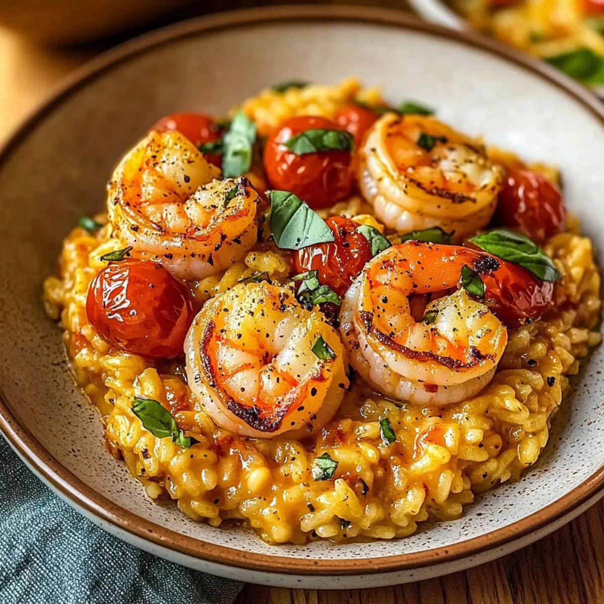 Shrimp Cherry Tomato Risotto