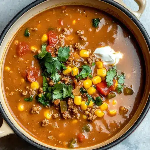 Ground Beef Enchilada Soup