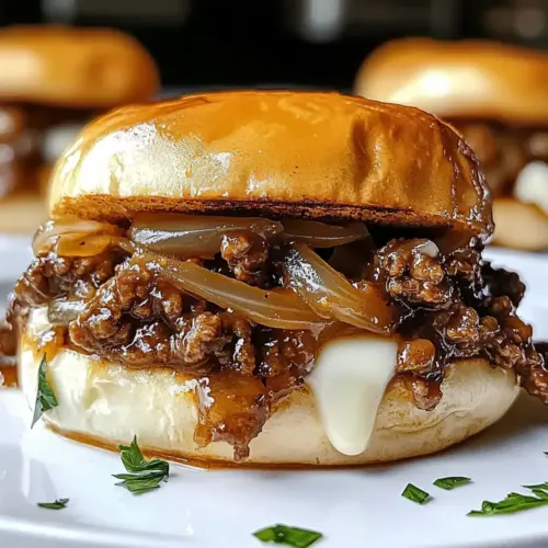 French Onion Beef Sloppy Joes