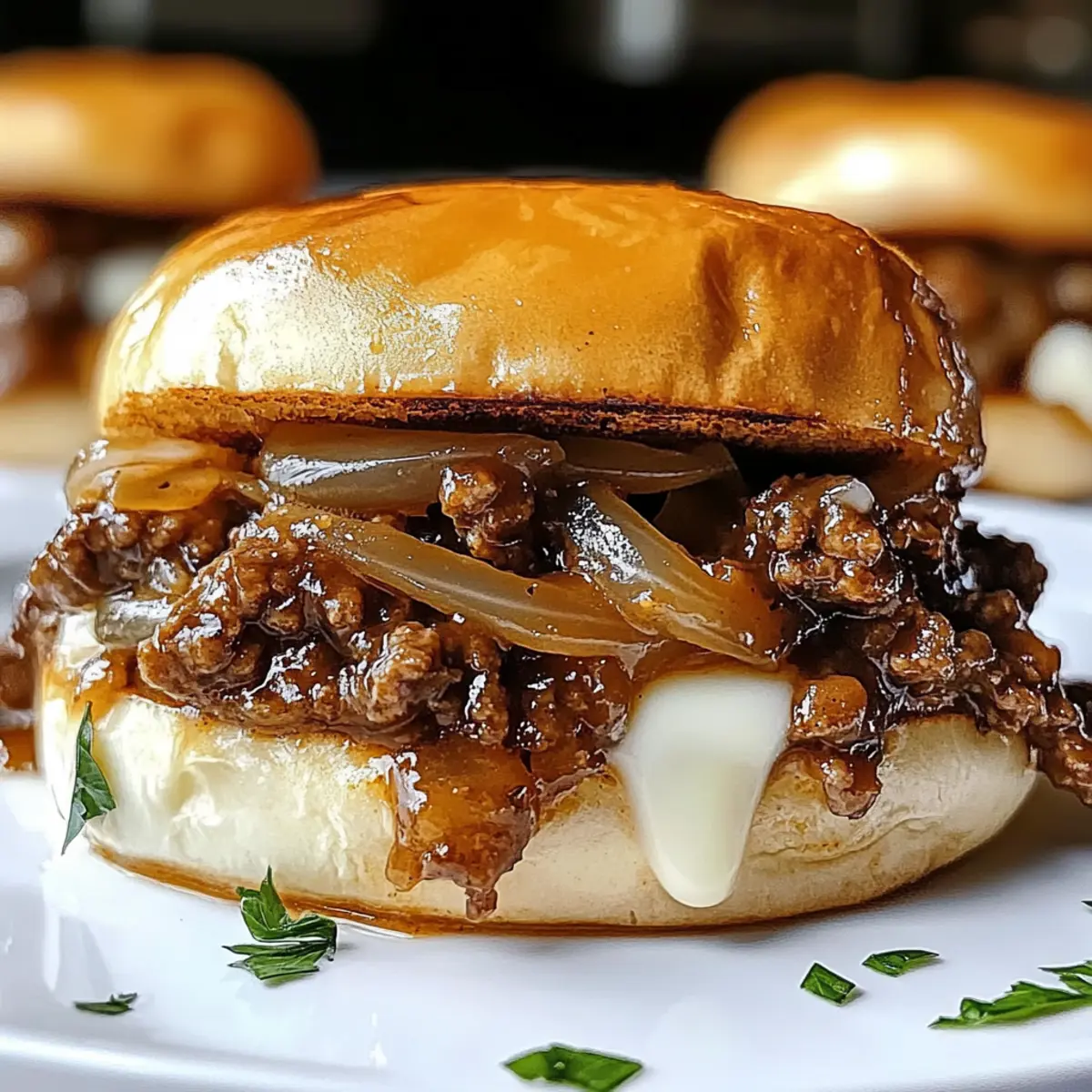 French Onion Beef Sloppy Joes