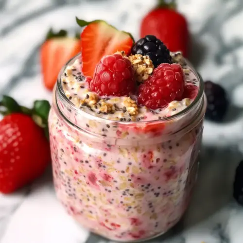 Strawberries and Cream Overnight Oats