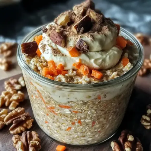 Creamy Carrot Cake Overnight Oats