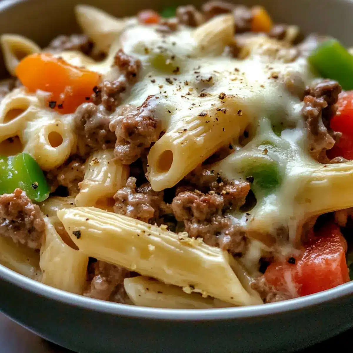 Philly Cheesesteak Pasta