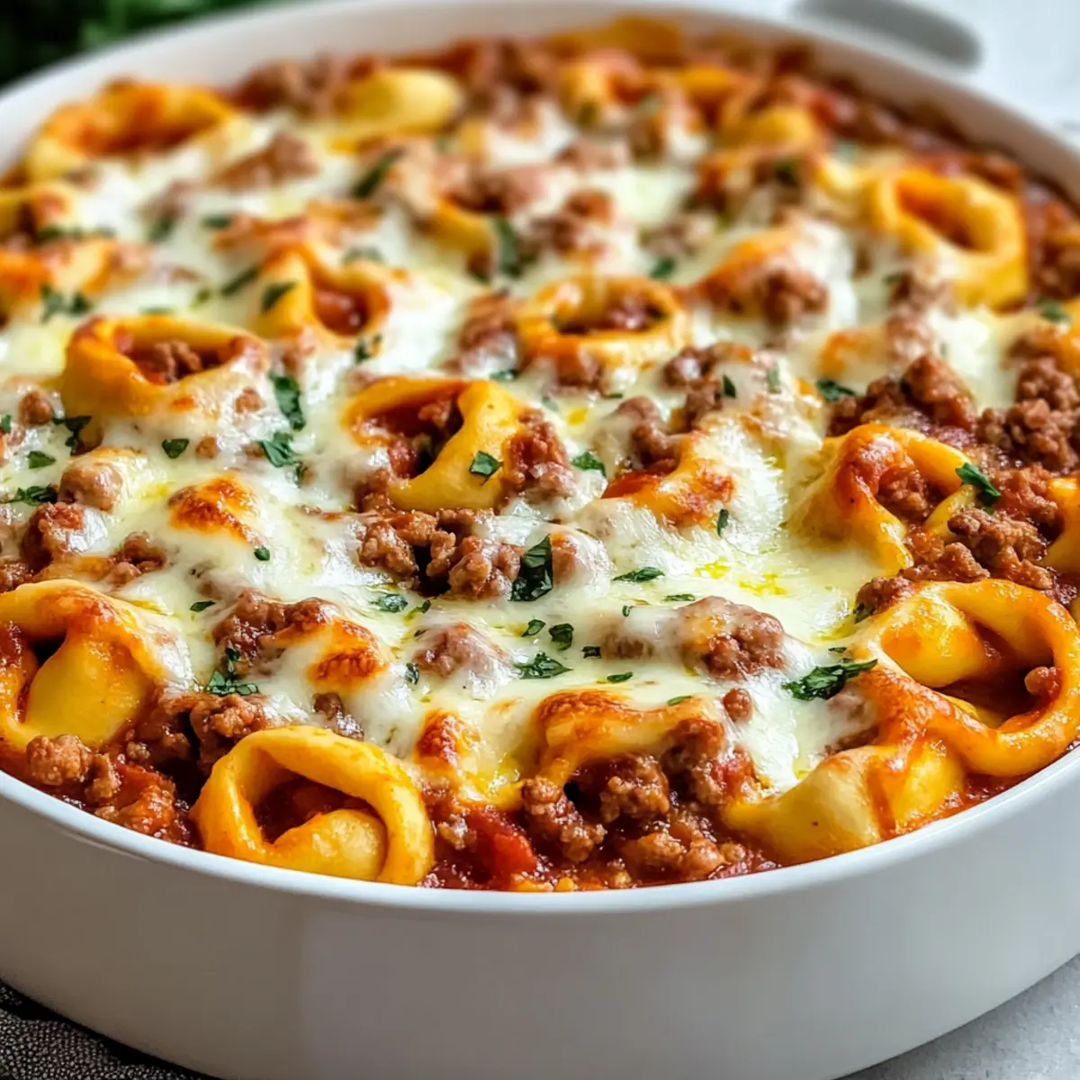 Beefy Tortellini Bake