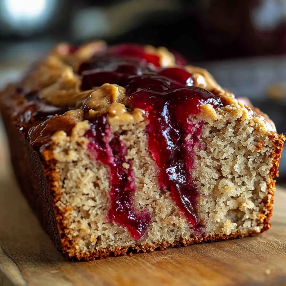 PB and Jelly Banana Bread